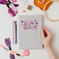 The Embroidered Notebook Cover Kit