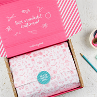 Craftiosity Box with custom tissue paper