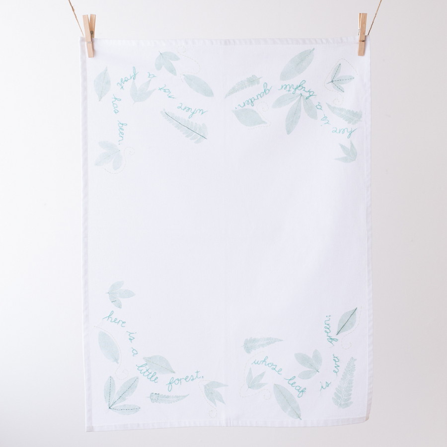 The Leaf Printed Tea Towel Craft Kit