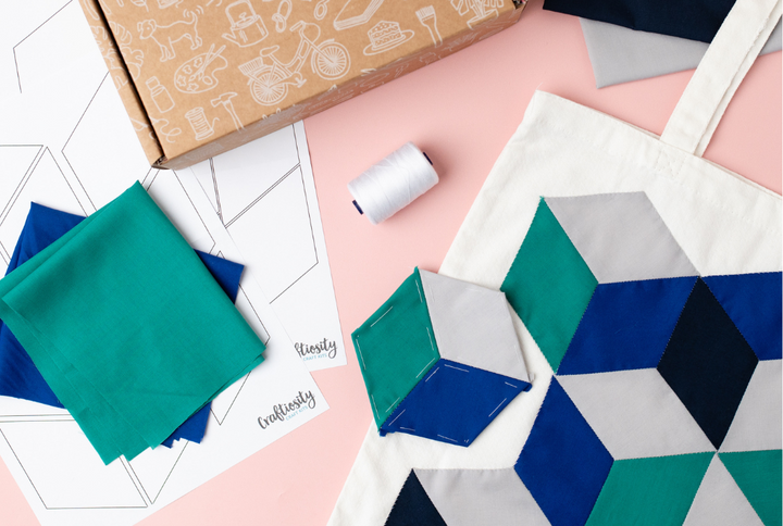 English Paper Piecing Tote Bag