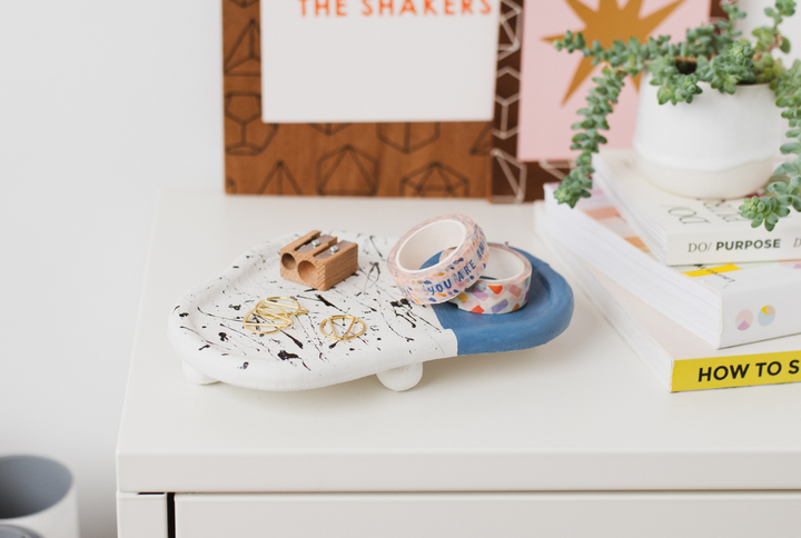 The Speckled Cloud Clay Dish