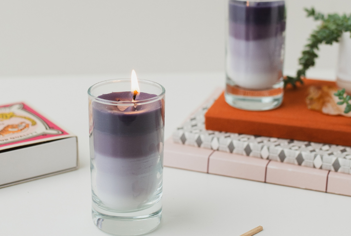 Rose Quartz Ombre Candles