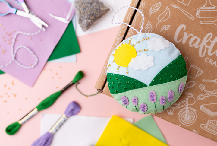 Lavender Dreams Felt Applique Pouch Project