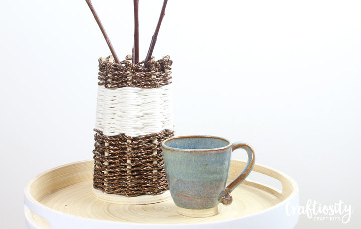 Monthly Craft Subscription Box UK Modern Woven Vase DIY