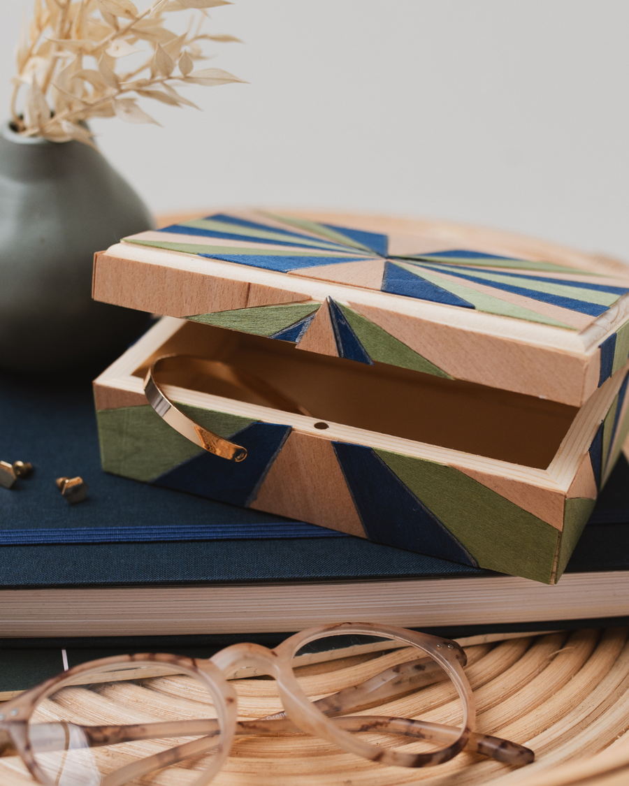 The Wooden Marquetry Jewellery Box