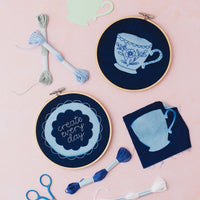 The Cyanotype Embroidered Wall Art Craft Kit