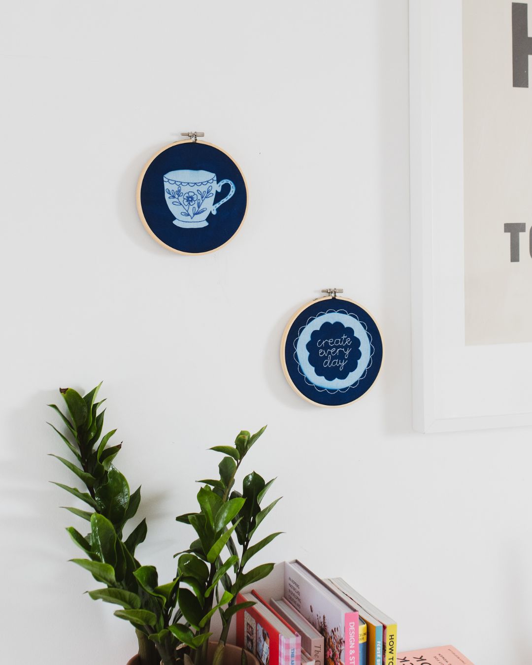 Cyanotype Embroidered Wall Art Craft Kit