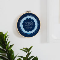 The Cyanotype Embroidered Wall Art Craft Kit