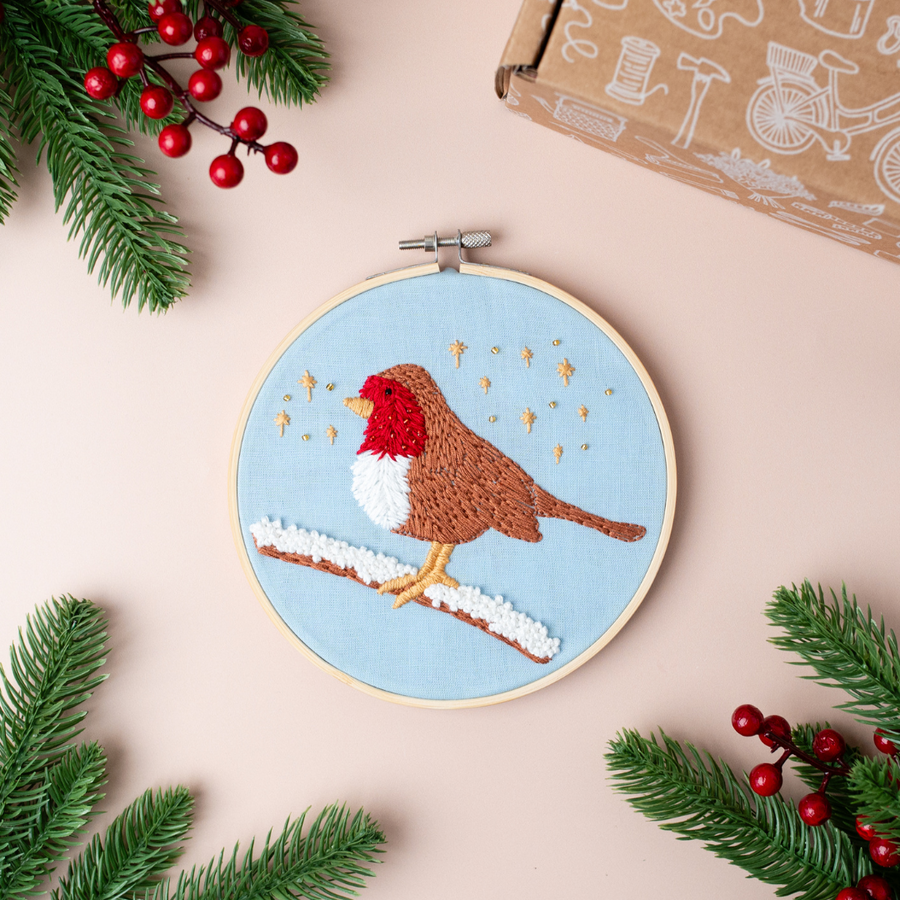 The Stitched Robin Hoop Hanger