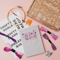 The Embroidered Notebook Cover Kit