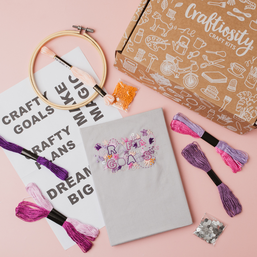 The Embroidered Notebook Cover Kit