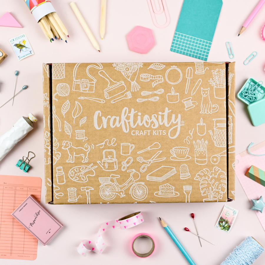 Craftiosity Box with pink background