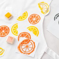 The Citrus Fruit Stencilled Apron Craft Kit